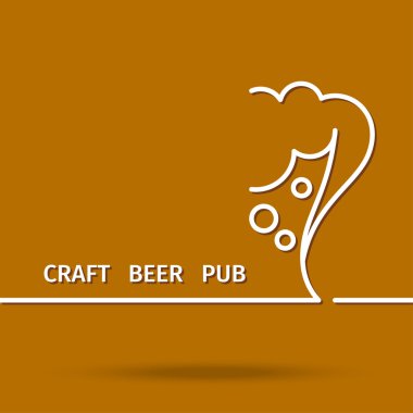 Poster zanaat bira bar simgesi 