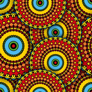 Soyut parlak dikişsiz dairesel desen 