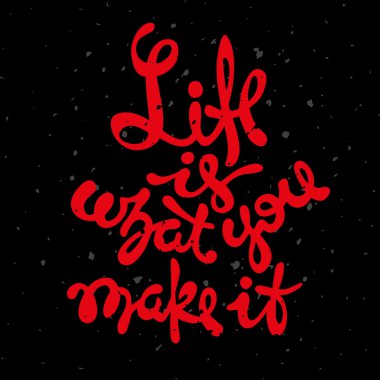 Elle çizilmiş alıntı söyleyerek 