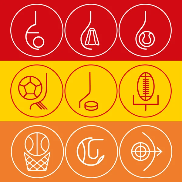 Symbole für Sport und Spiel — Stockvektor