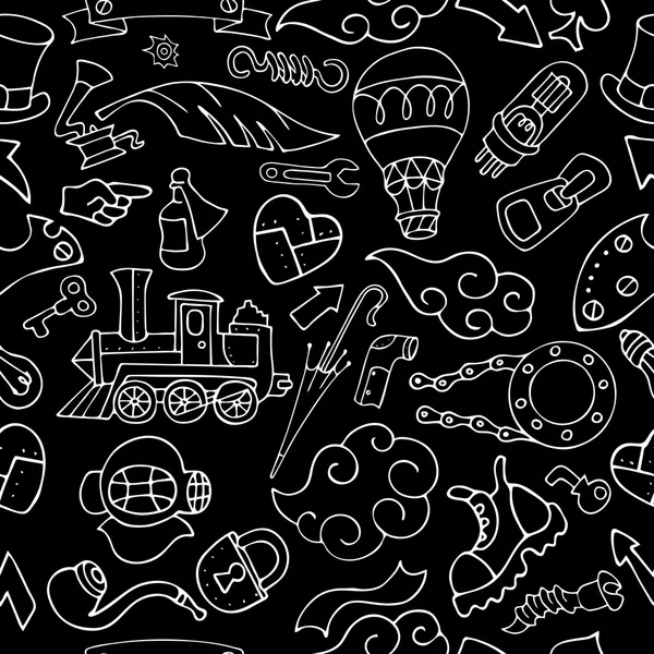 Buhar-punk elemanları ile Desen 