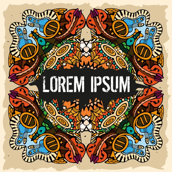 Müzik aletleri ile Doodles doku 