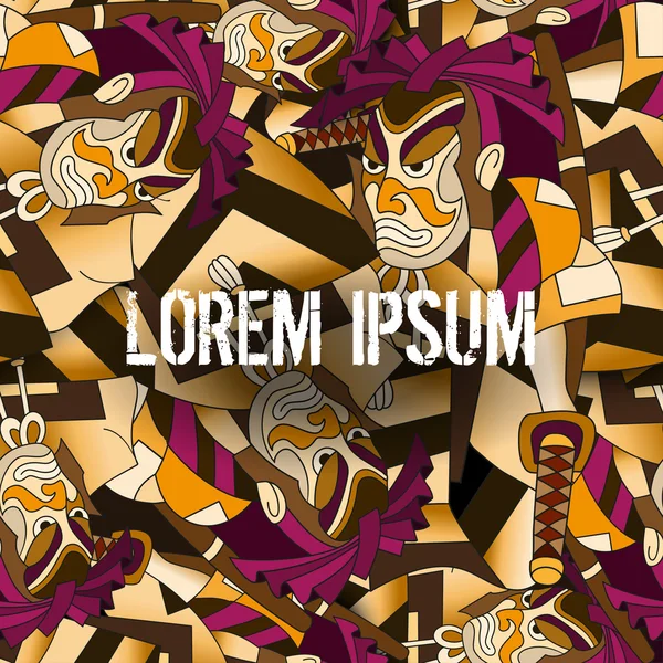 Japon savaşçılar sorunsuz desen 