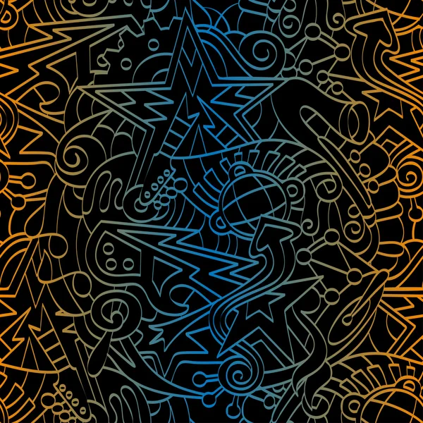 Doodle müzik aletleri ile dikişsiz desen