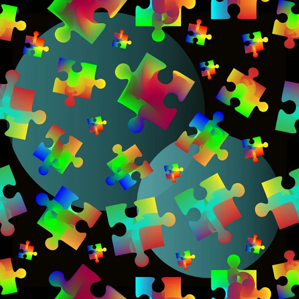 soyut puzzle şekli renkli tasarım