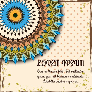 Mandala şeklinde dairesel süs