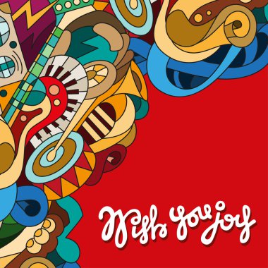 Doodles öğeleri içeren şablon kitapçığı 