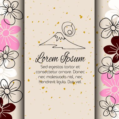 Doodle çiçek etnik arka plan