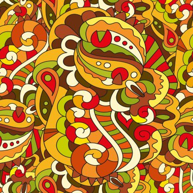 Dikişsiz soyut karalamalar deseni 