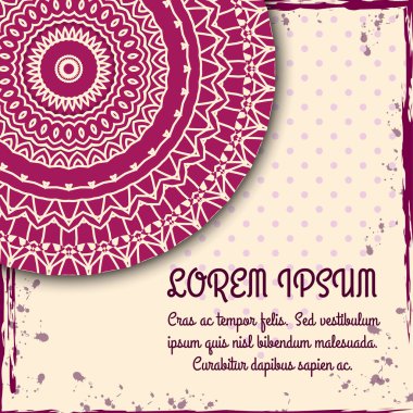 Mandala şeklinde dairesel süs