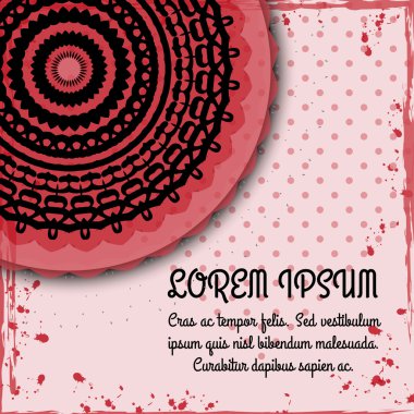 Parlak kırmızı dairesel süs