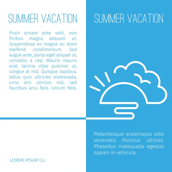 Шаблон брошюры с информацией о летних каникулах — стоковый вектор