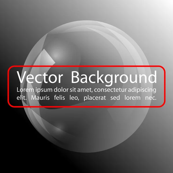 Fondo abstracto con bola de vidrio — Vector de stock