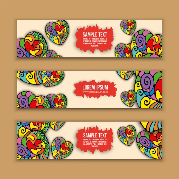 Kalpleri ile parlak afiş seti 