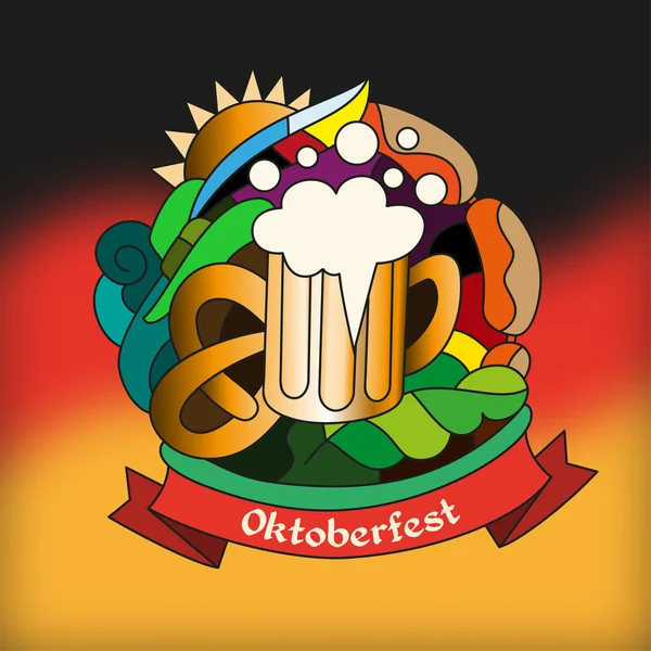 Тема "німецьке свято пива" — стоковий вектор