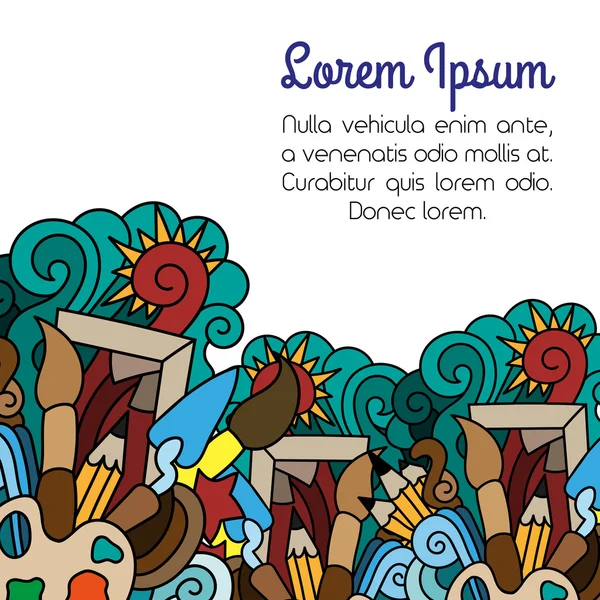 Sanatçının elle çizilmiş araçları