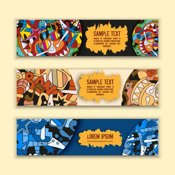 Elemanları müzik aletleri ile Afiş 