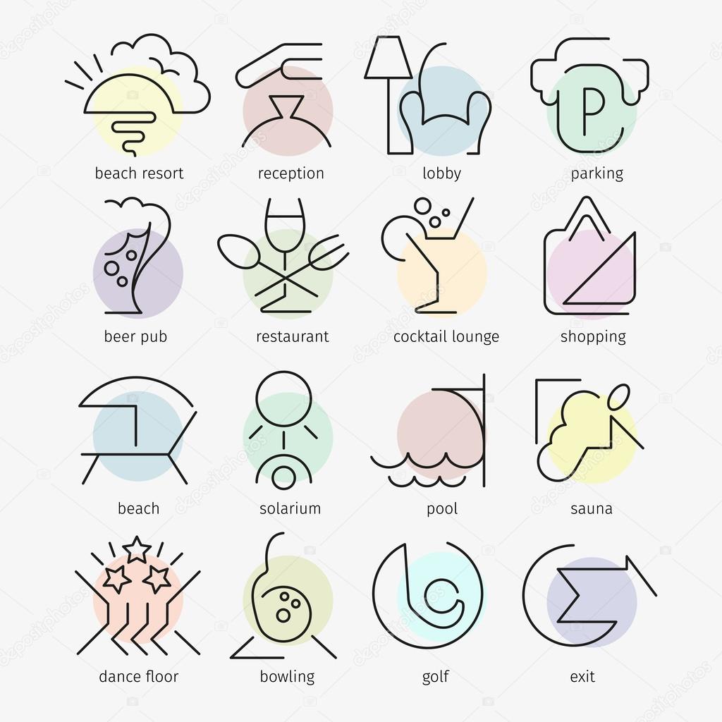 Hotel service icons 