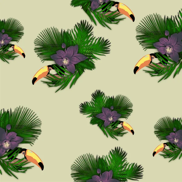 Toucan. T-shirtler için desen baskı .