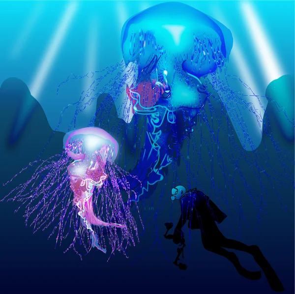 Dev Deniz anası ve dalgıç