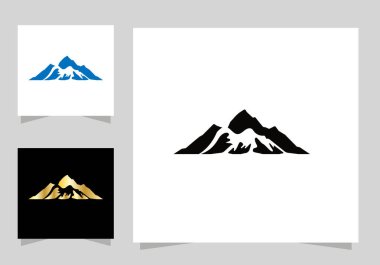 Minimalist tepe simgesi, Soyut Dağ Aralığı Logosu siluet vektör tasarımı