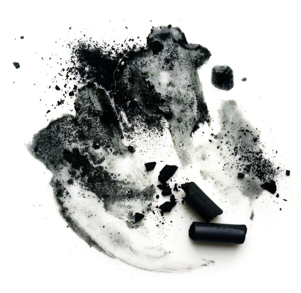 Black compressed charcoal sticks for drawing