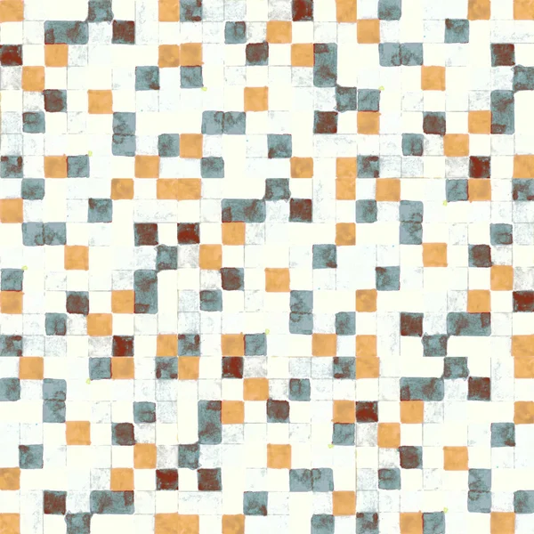 Muster Quadrate # 5. Aquarell-Kunstwerk — Stockfoto