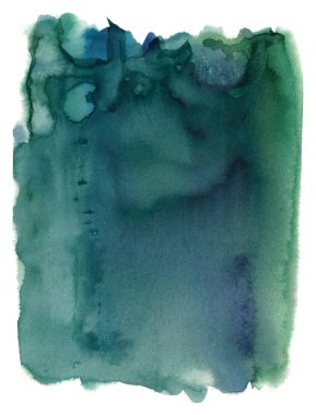 Büyük yeşil suluboya spot beyaz arka plan üzerinde izole