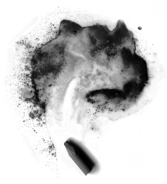 Чорна Пастель Абстрактне Розмиття Чорна Крейда Білому Тлі — стокове фото