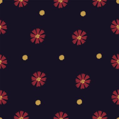 Çiçeksiz desen. Basit vektör renk çizimi