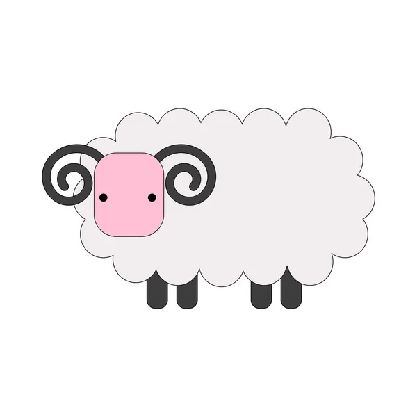 Simple ram. Color vector illustration on white background. — Stock Vector