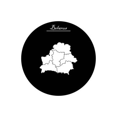 Belarus haritası vektör simgesi basit tasarım.