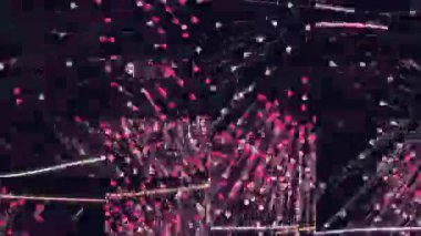 Bokeh ışıkları olan bir Noel arkaplanı. Yeni yıl partisi