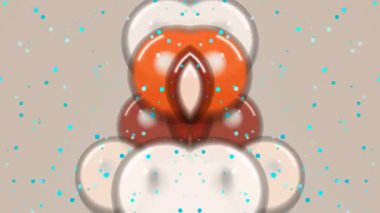 Animasyon parıldayan mor, mor, mavi, beyaz bokeh döngülü soyut arkaplan, alfa