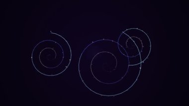 Parlak çember ve çizgilerle soyut arkaplan