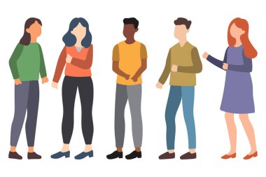 Günlük Kıyafet Resimlerinde Duran İnsanların Çeşitliliği