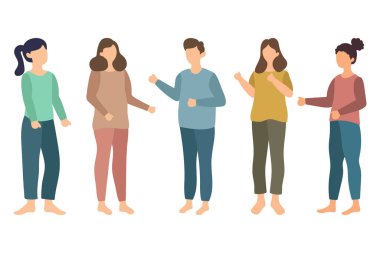 Ayakta Duran ve Konuşan İnsanlar Grubu