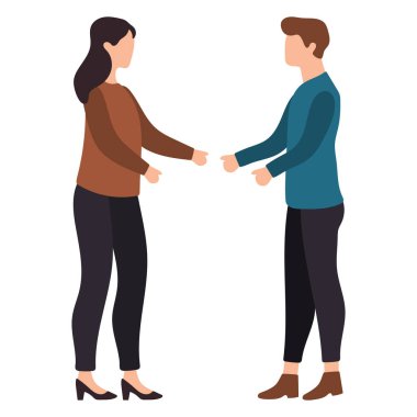 Erkek ve Kadın Karşısında Yüzleşiyorlar