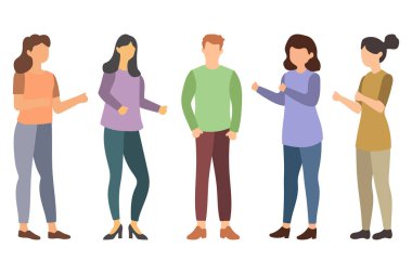 Ayakta Duran ve Konuşan Sıradan İnsanlar