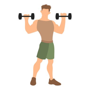 Egzersiz Sanatı İçin Dambılları Kaldıran Adam