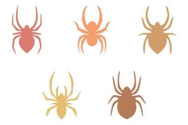 Örümcek Silüeti Çizimi Koleksiyonu