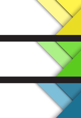 Bir malzeme tasarım tarzında modern şekli yatay vektör afiş soyut. Eps10 vektör çizim