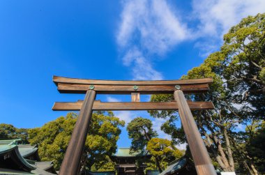 Meiji-Jingo tapınak kapısı Tokyo Japonya.