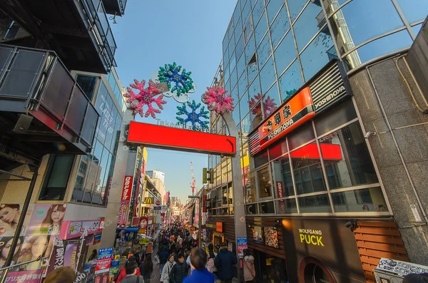 Tokyo, Japon - 26 janvier 2016 : Takeshita Street à Harajuku, Japon.Takeshita Street est la célèbre rue commerçante de mode à côté de la gare de Harajuku — Photo