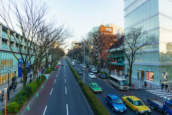 Tokyo, Japon - 26 janvier 2016 : Omote Sando Road dans la soirée — Photo