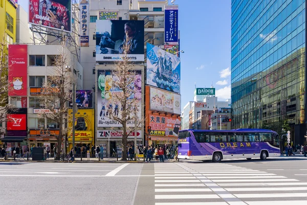 Tokyo, Japan - January 24, 2016: Akihabara district in Tokyo, Japan.The district is a major shopping area for electronic, computer, anime, games and otaku goods.