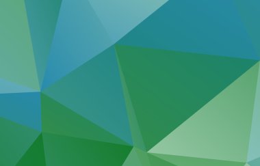 Hafif mavi, yeşil poligonal illüstrasyon