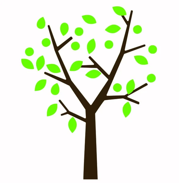 Ícone Árvore Verão Primavera Ilustração Vetorial —  Vetores de Stock
