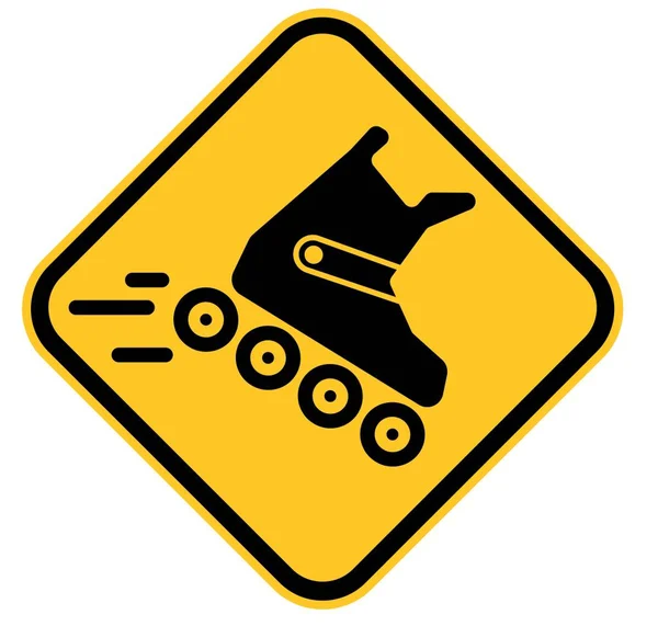 Rolschaatsbord Met Rolschaatsen Boot Icoon Vectorillustratie — Stockvector