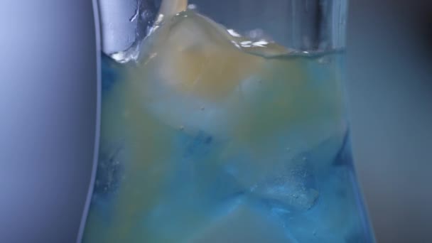 Making Blue Hawaii Cocktail — Stock Video